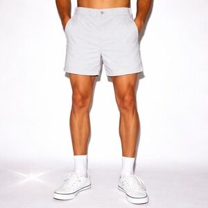 70s McGregor Mens Vintage Shorts Light Gray Cotton Blend Elastic Back Retro 30